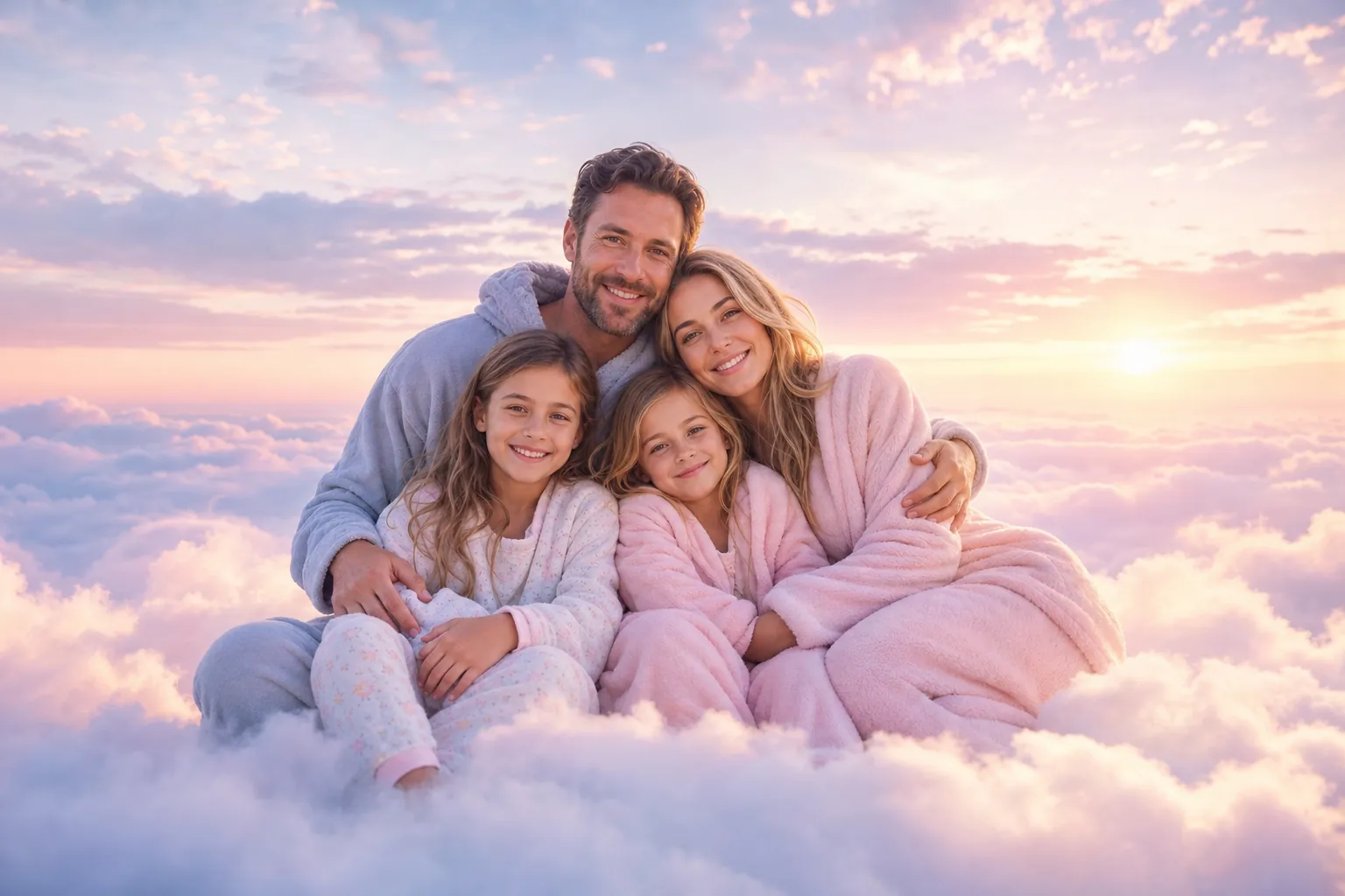Fluffy Cloud Family family portrait sample