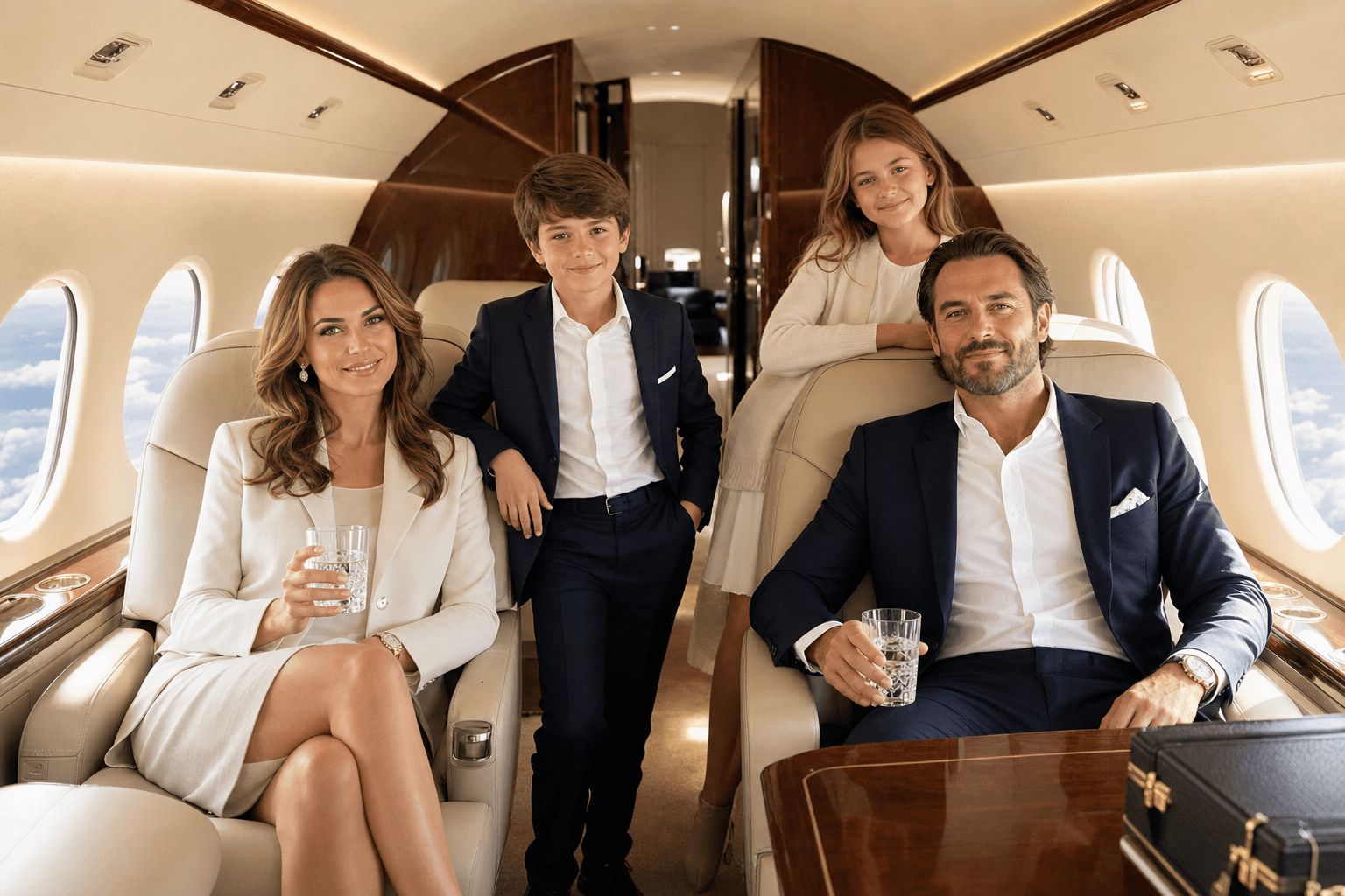 Private Jet Family family portrait example