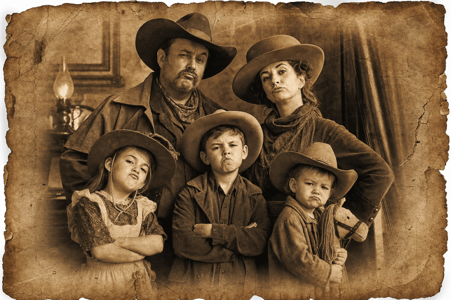 Western Wanted Family family portrait example