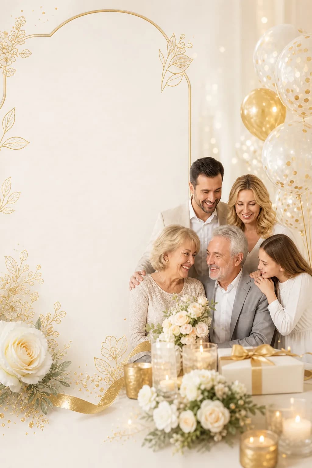 Anniversary family portrait sample