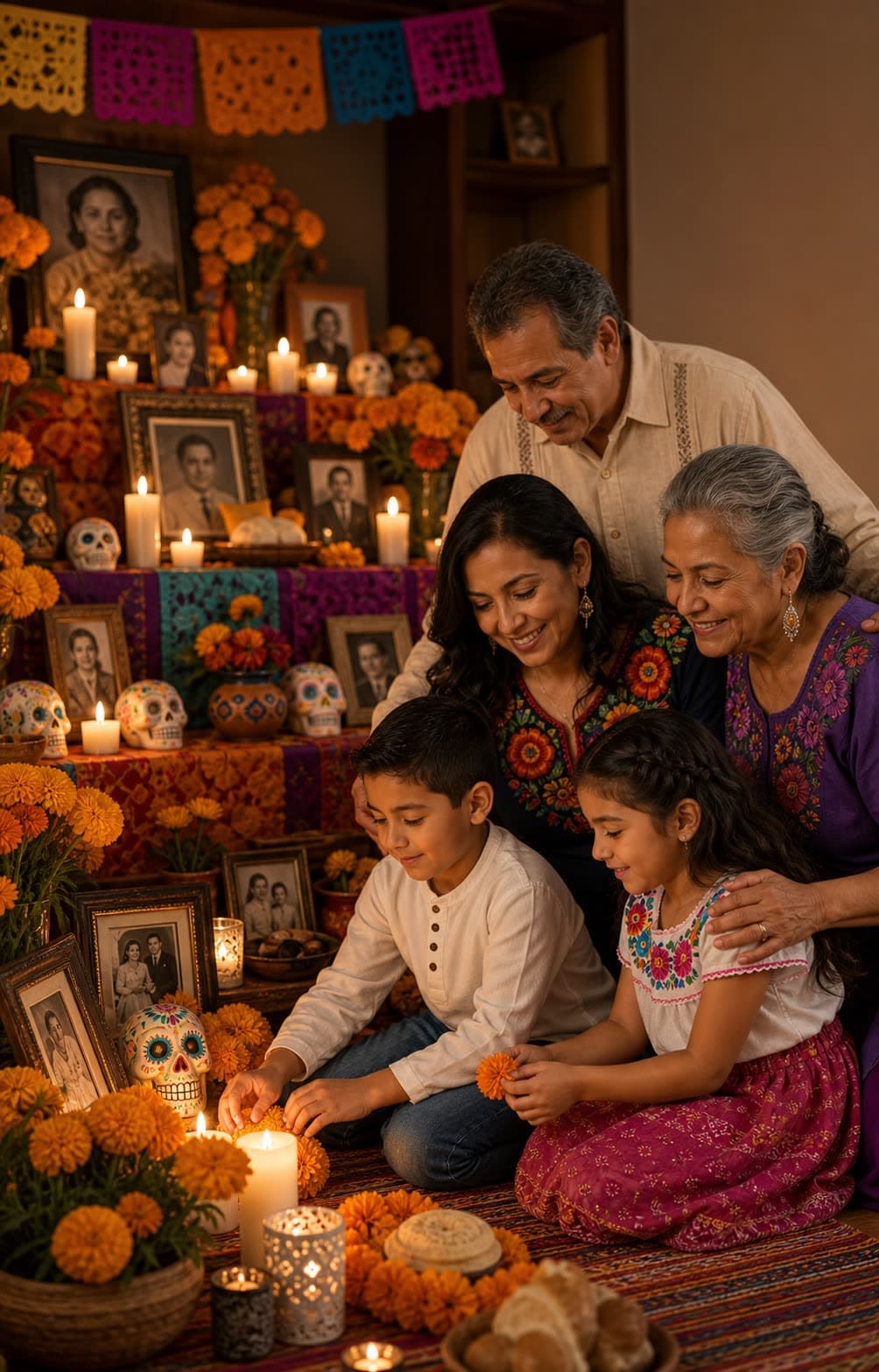 Dia de Muertos family card