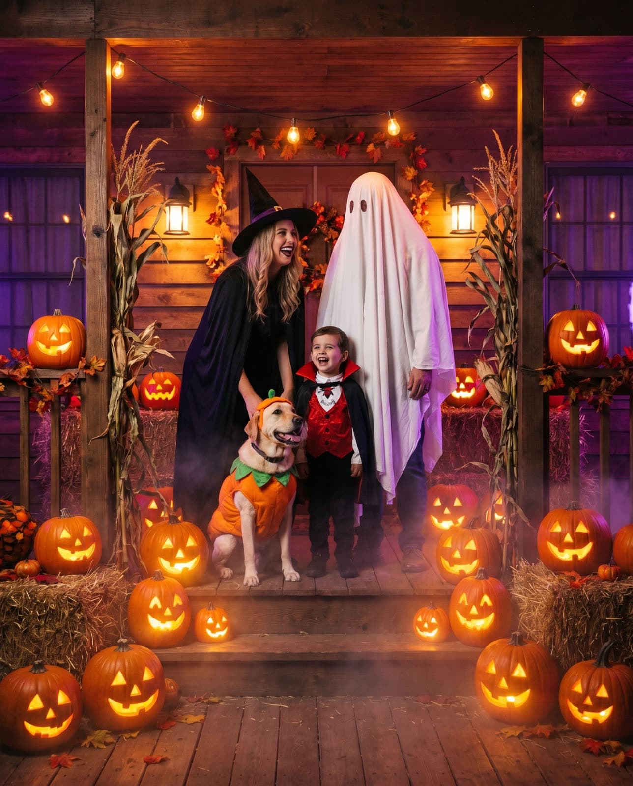 Halloween family card