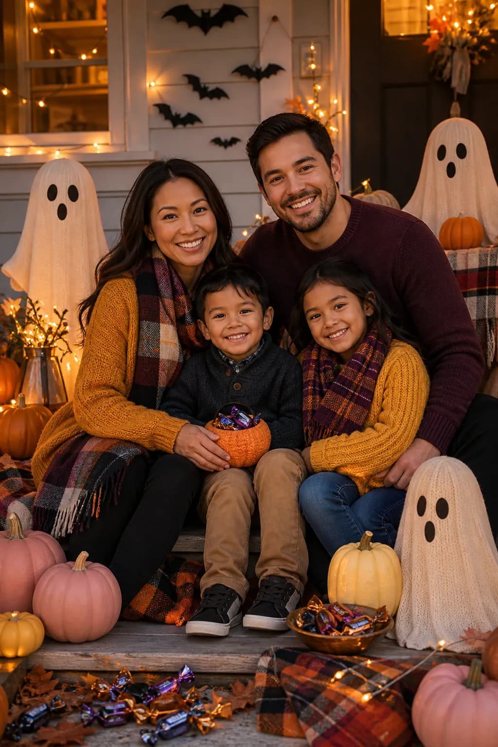 Cozy Summerween family portrait sample