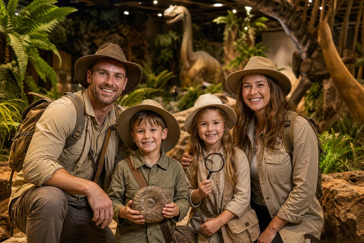 Dino Explorer Family Adventure family portrait sample