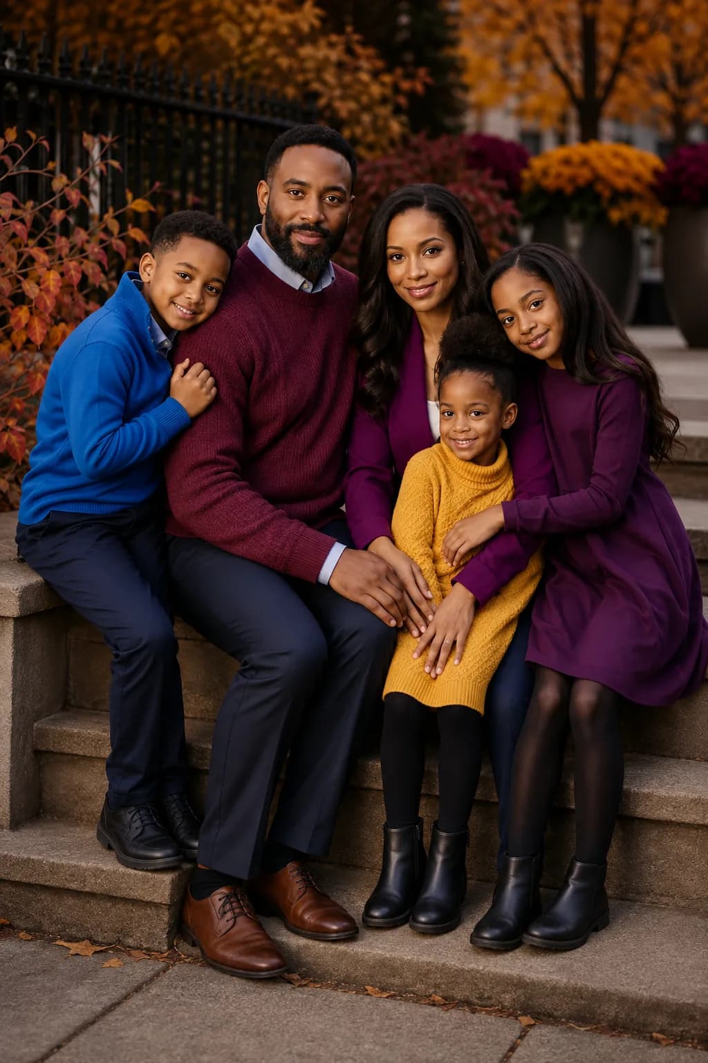 Editorial Jewel-Tone Fall Portrait family portrait sample