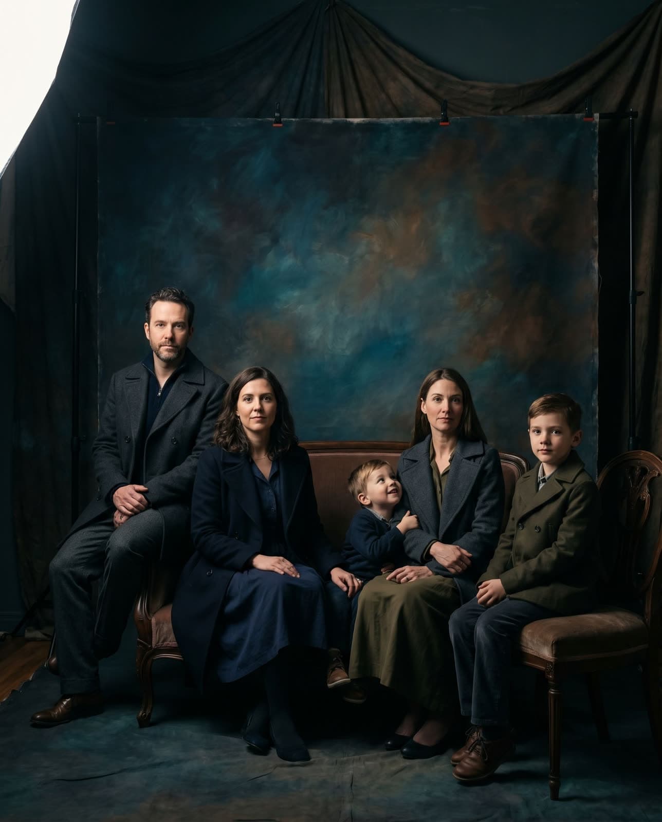 Renaissance Oil Painting family portrait sample variation 2