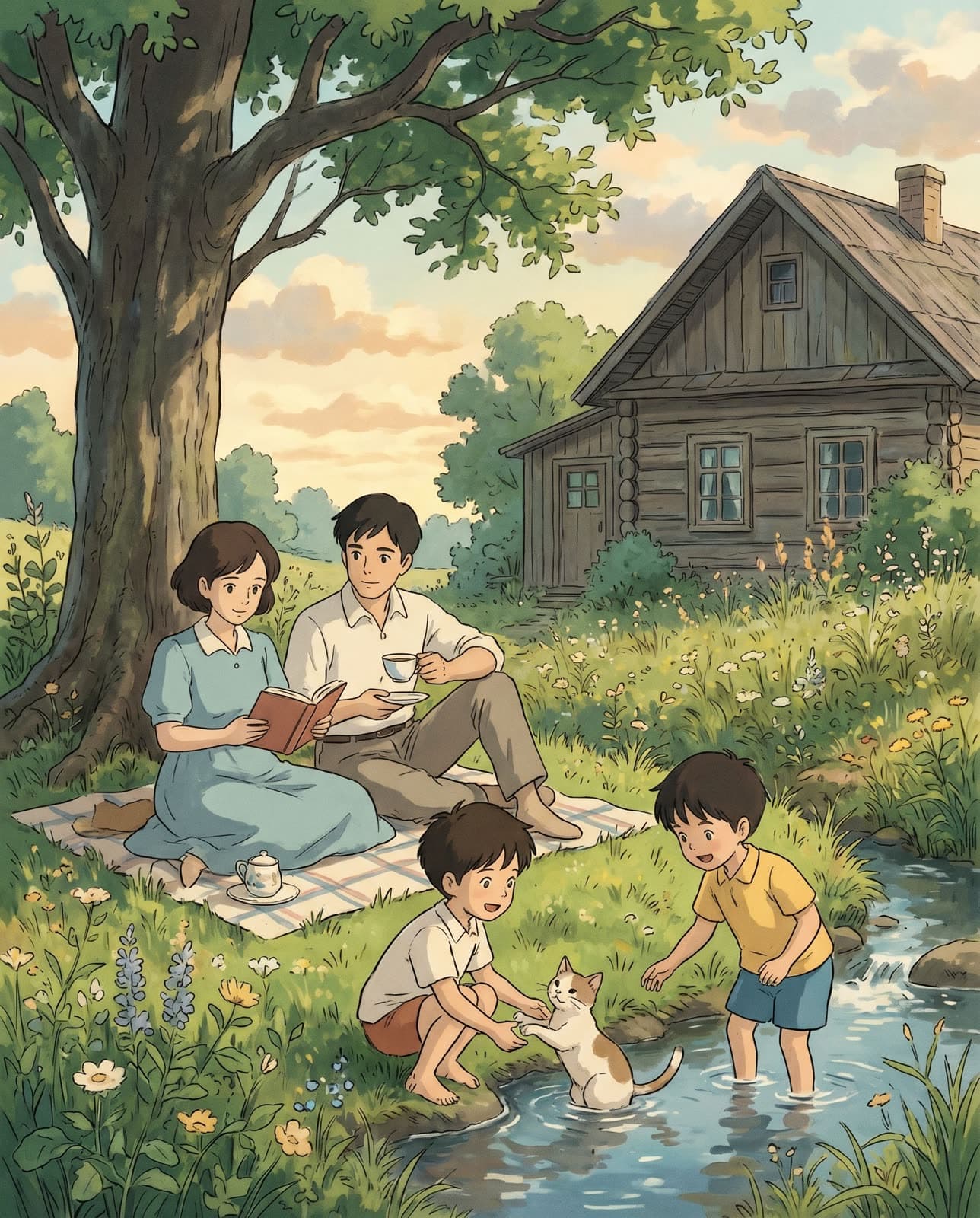 Manga family portrait sample