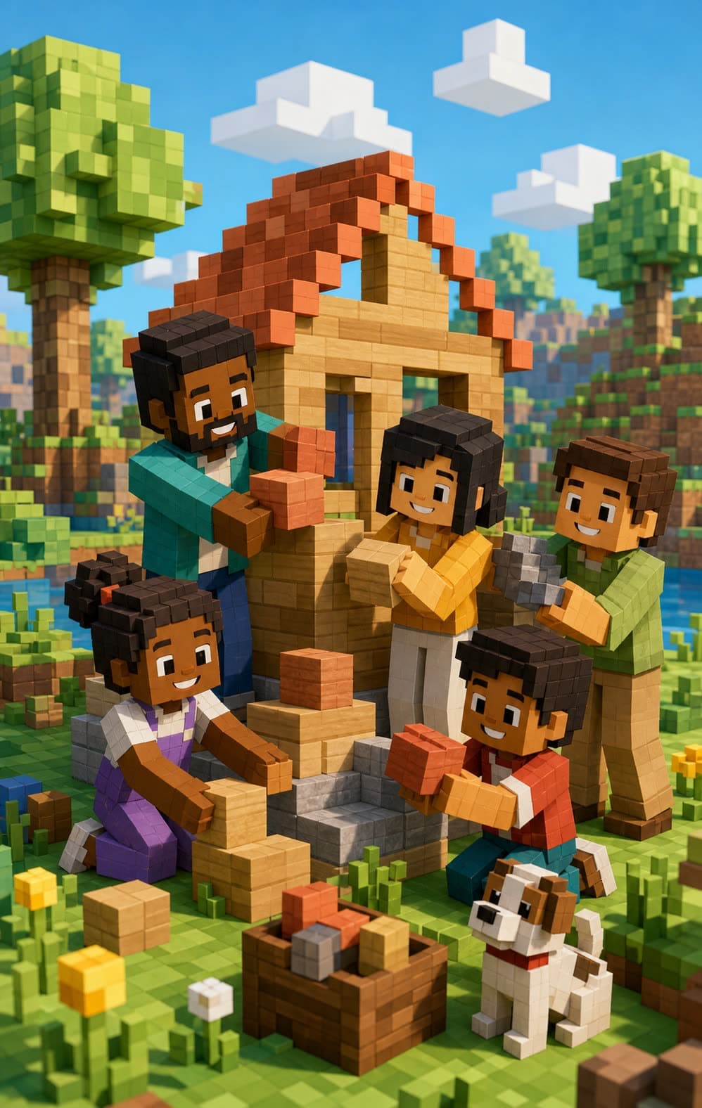 Minecraft family portrait sample