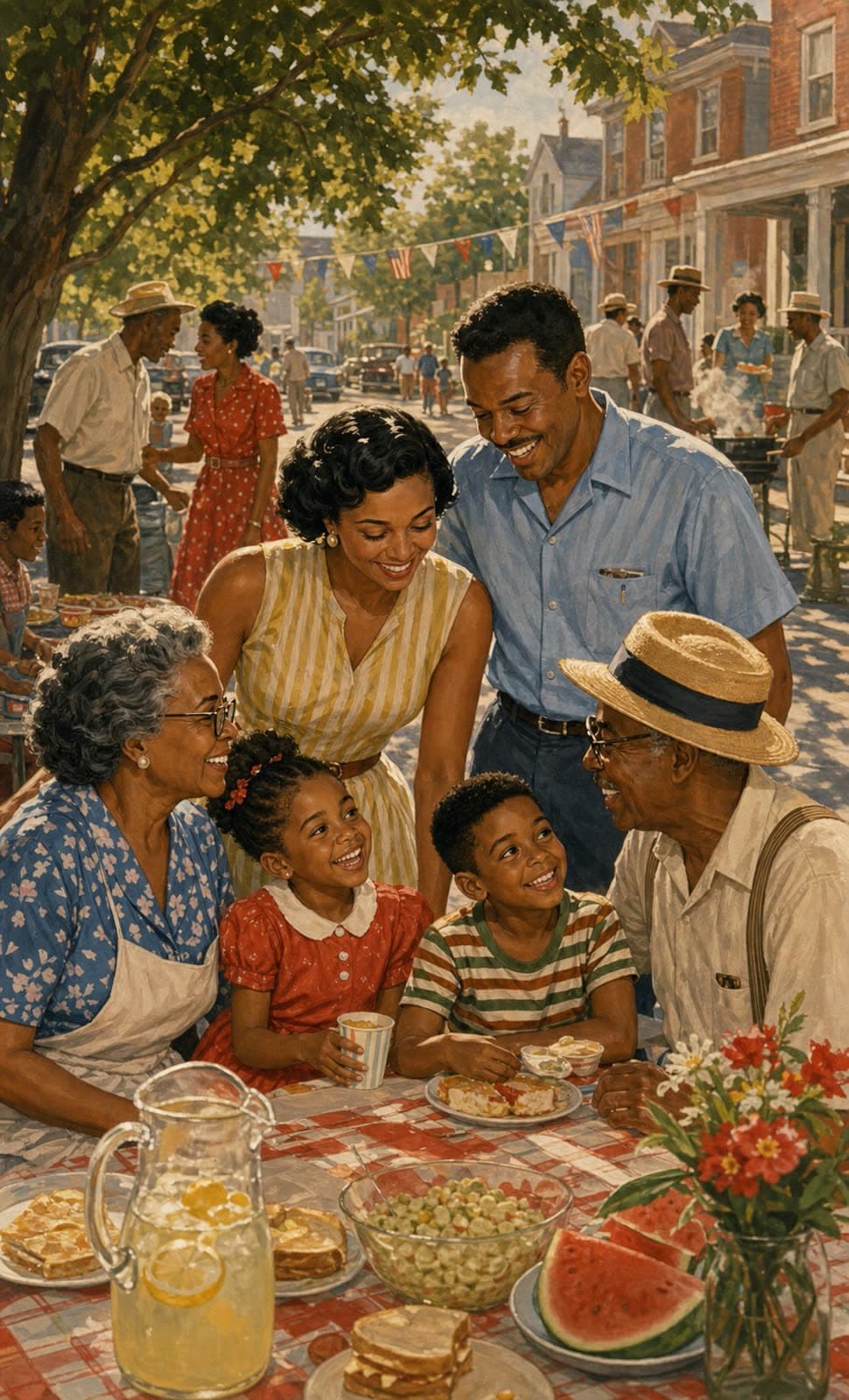 Norman Rockwell family portrait sample