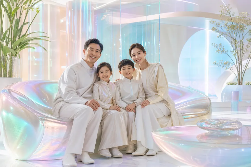 Opalescent Future Family family portrait sample