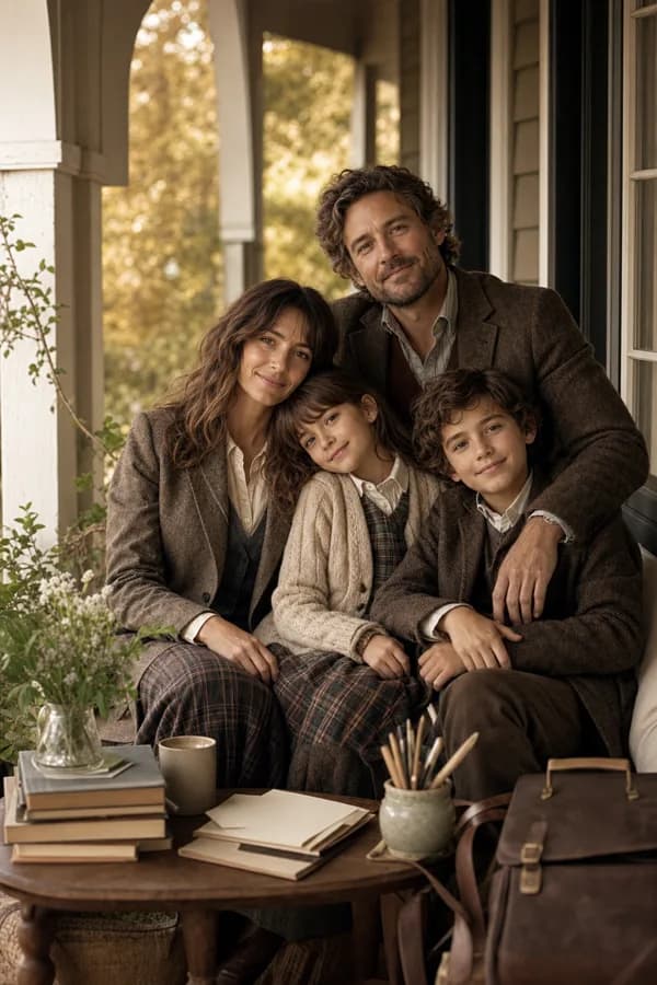 Poetcore Porch family portrait sample