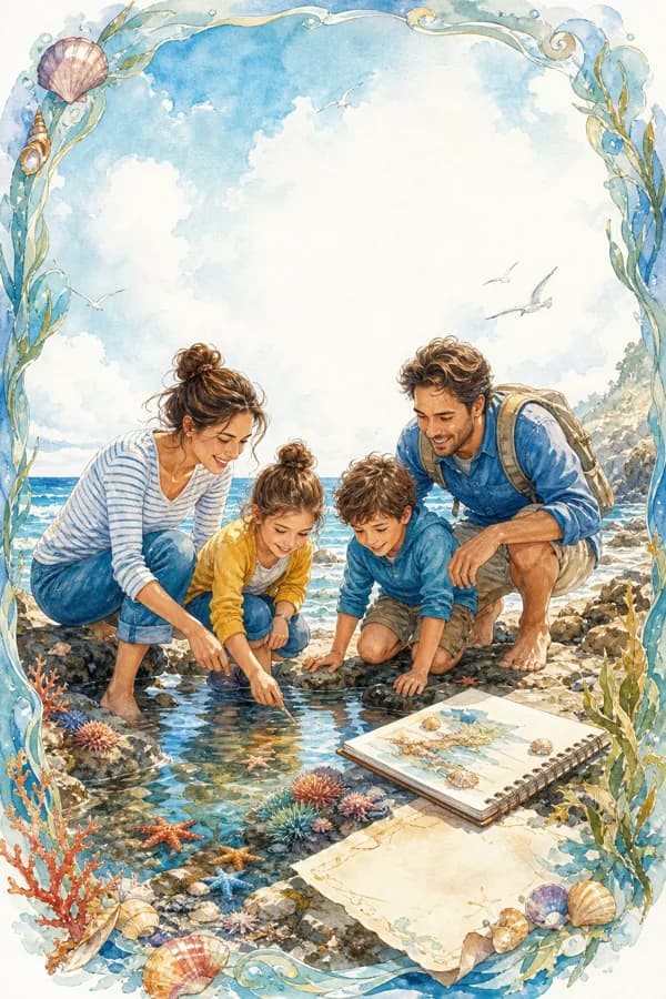 Storybook Ocean Quest family portrait sample