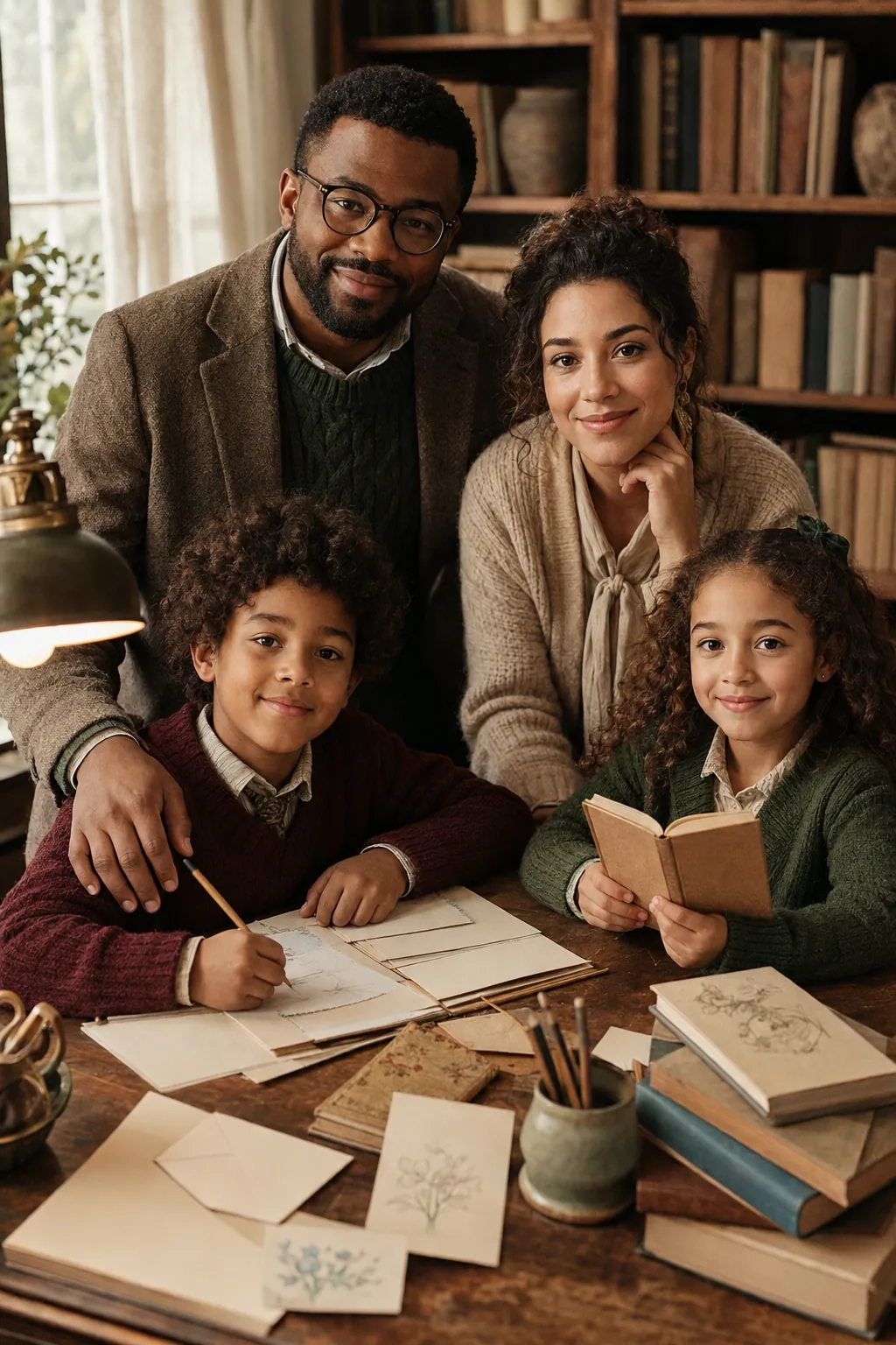 Storybook Pen Pals family portrait sample