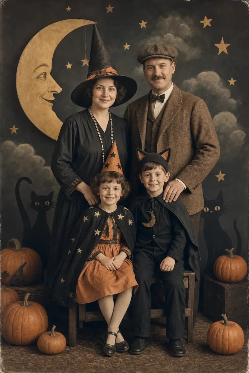 Vintage Costume Studio family portrait sample